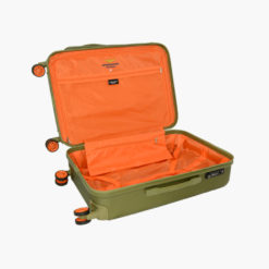 particolare dell'interno del trolley rigido verde medio della linea force