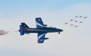 Solista durante l'esecuzione del volo folle